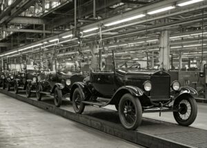 Mehr über den Artikel erfahren Fließfertigung ist nichts Neues, das gab es schon bei Henry Ford! 🚗