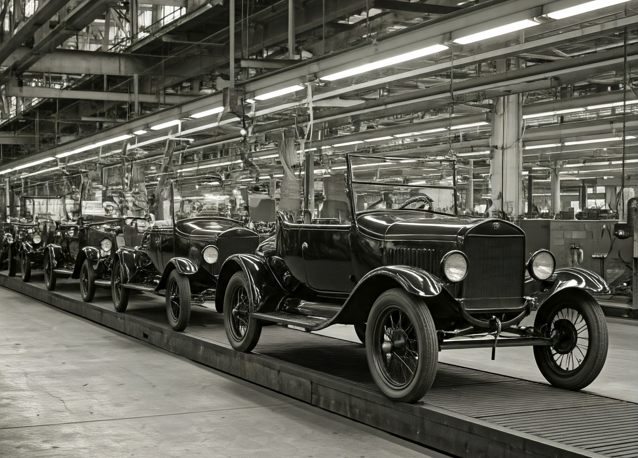 Mehr über den Artikel erfahren Fließfertigung ist nichts Neues, das gab es schon bei Henry Ford! 🚗
