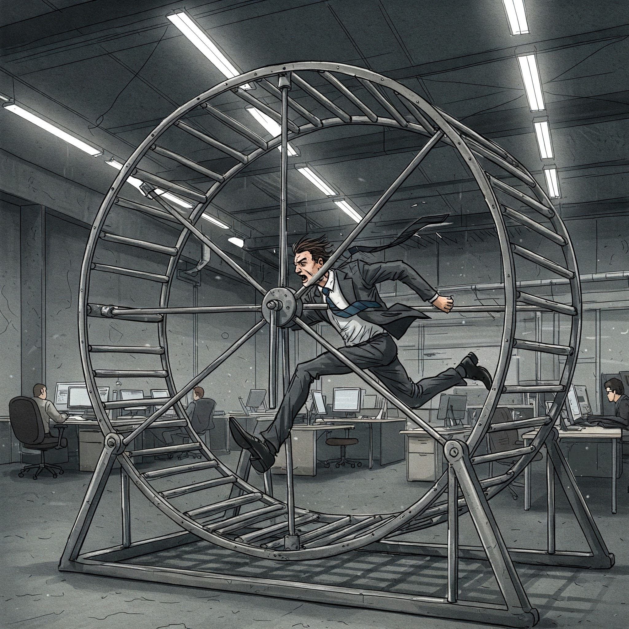 Mehr über den Artikel erfahren Arbeiten im Hamsterrad: Produktivität ist nicht gleich Geschäftigkeit 🐹