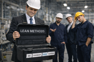 Mehr über den Artikel erfahren Archetyp #07 dysfunktionaler Lean Manager: Der Oberflächenoptimierer 🛠️